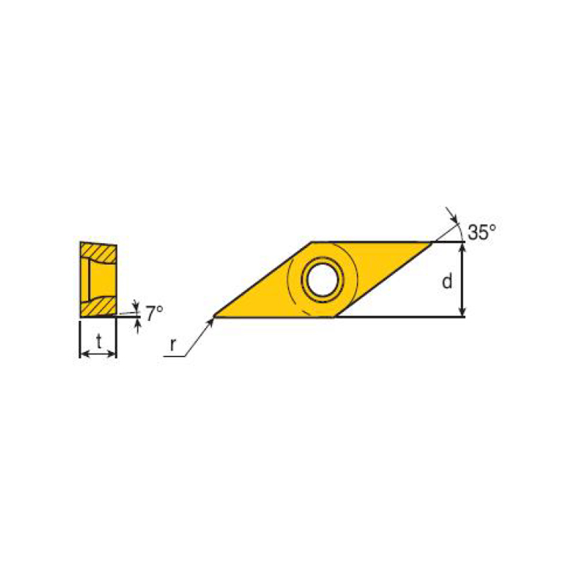  POSITIVE7°REAR ANGLE 35°RHOMBIC 인서트