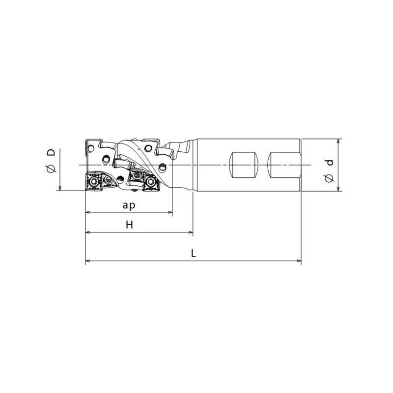  옥수수 밀링 커터 HOLDER，Kr=90°